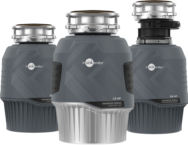 InSinkErator Evolution 0.75, 1.0, and Cover Control Disposer Series