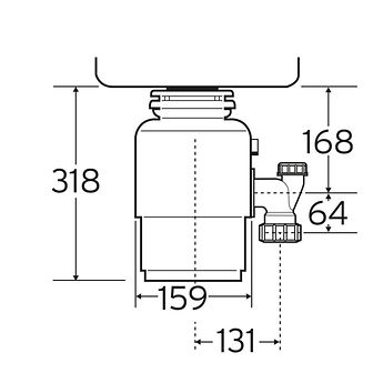 Triturador de desperdicios de comida Modelo 56, 0,55 HP